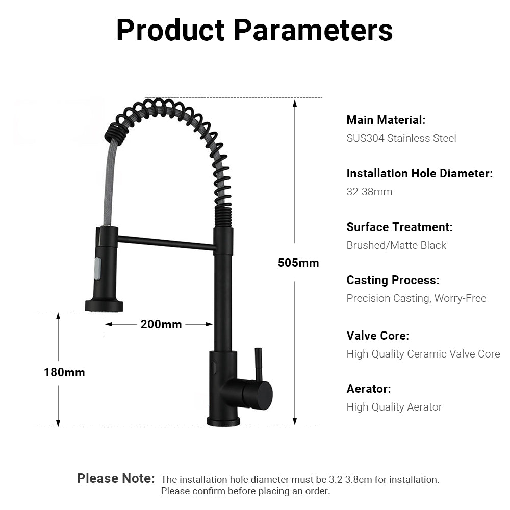 Smart Sensor Swivel Pull Out Kitchen Mixer Tap by USOR - Australian Furniture & Homeware Store