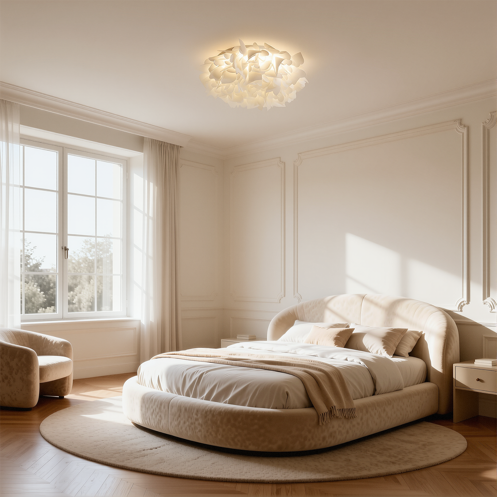 72cm Cream Cloud Petal LED Ceiling Light Modern Minimalist Chandelier CL-CFL72