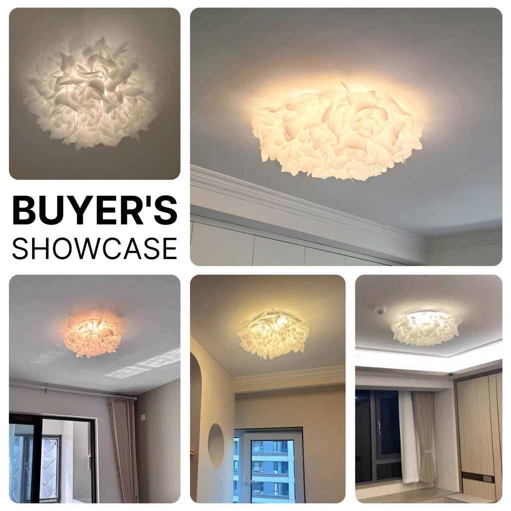 72cm Cream Cloud Petal LED Ceiling Light Modern Minimalist Chandelier CL-CFL72