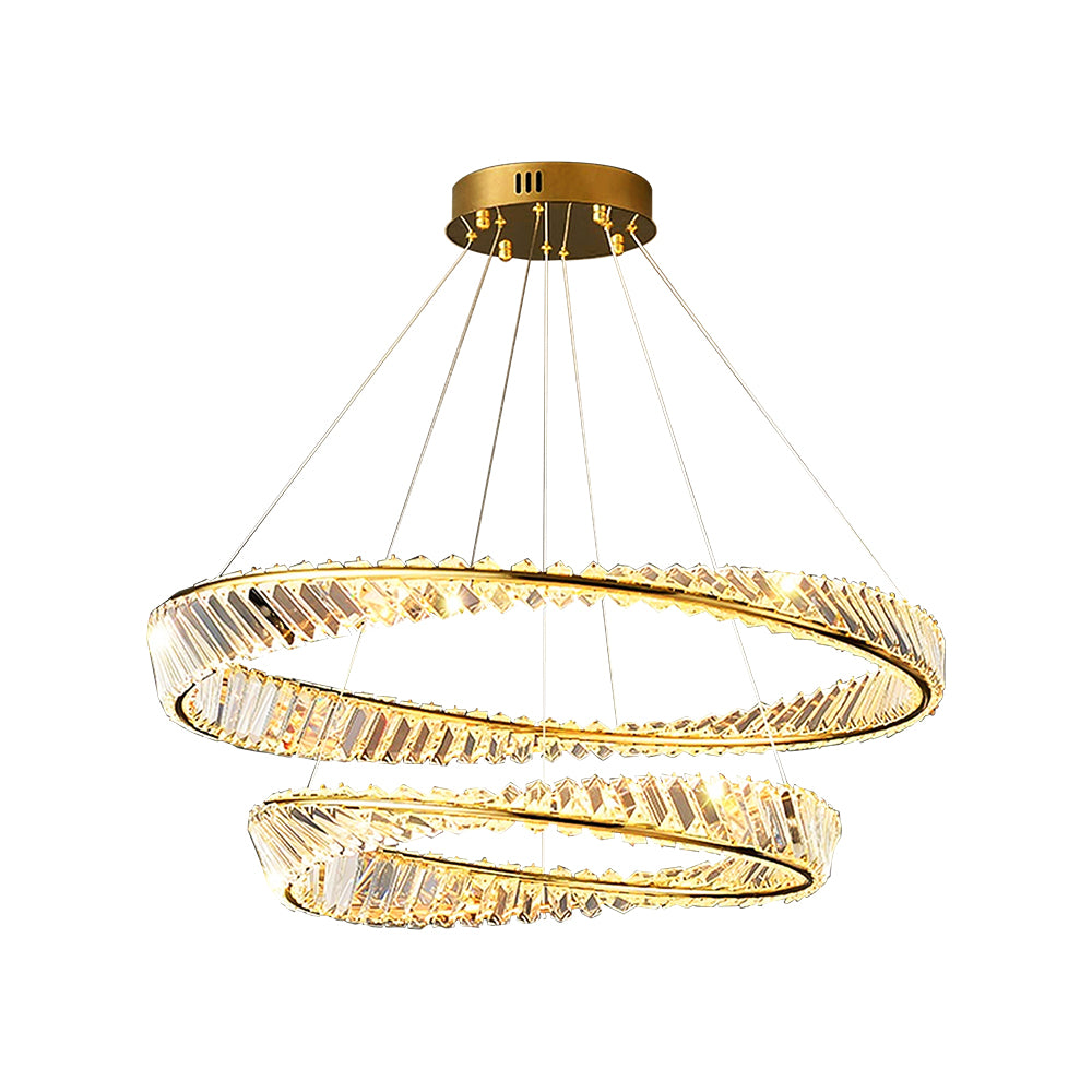2 Rings Crystal Chandelier by USOR - Australian Chandelier Store