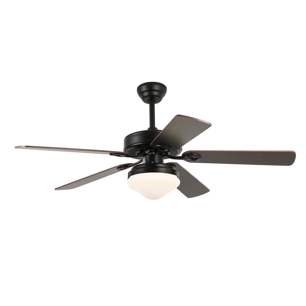 52'' Modern Black Ceiling Fan with Light & Remote Control by USOR - Australian Ceiling Fan Store