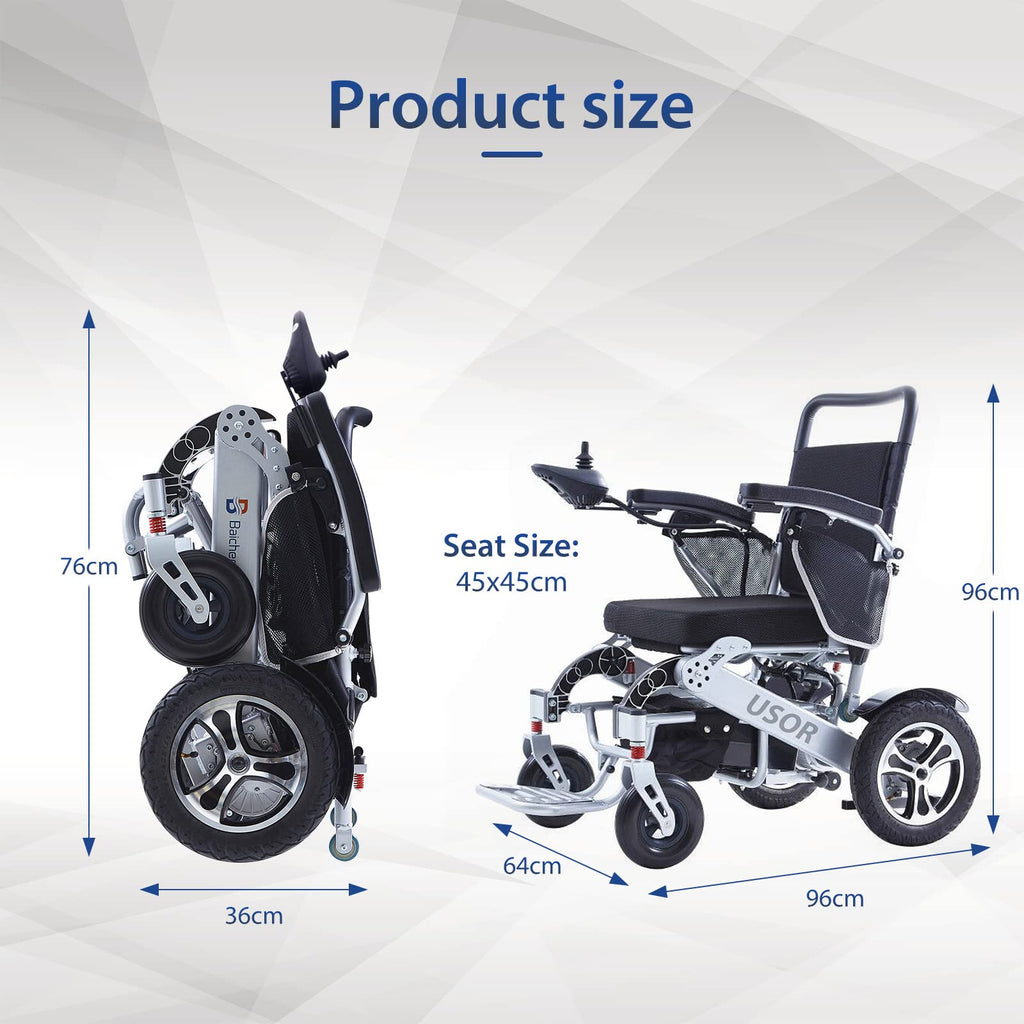 Foldable Electric Wheelchair by USOR - Australian Electronic Mobility Device Store