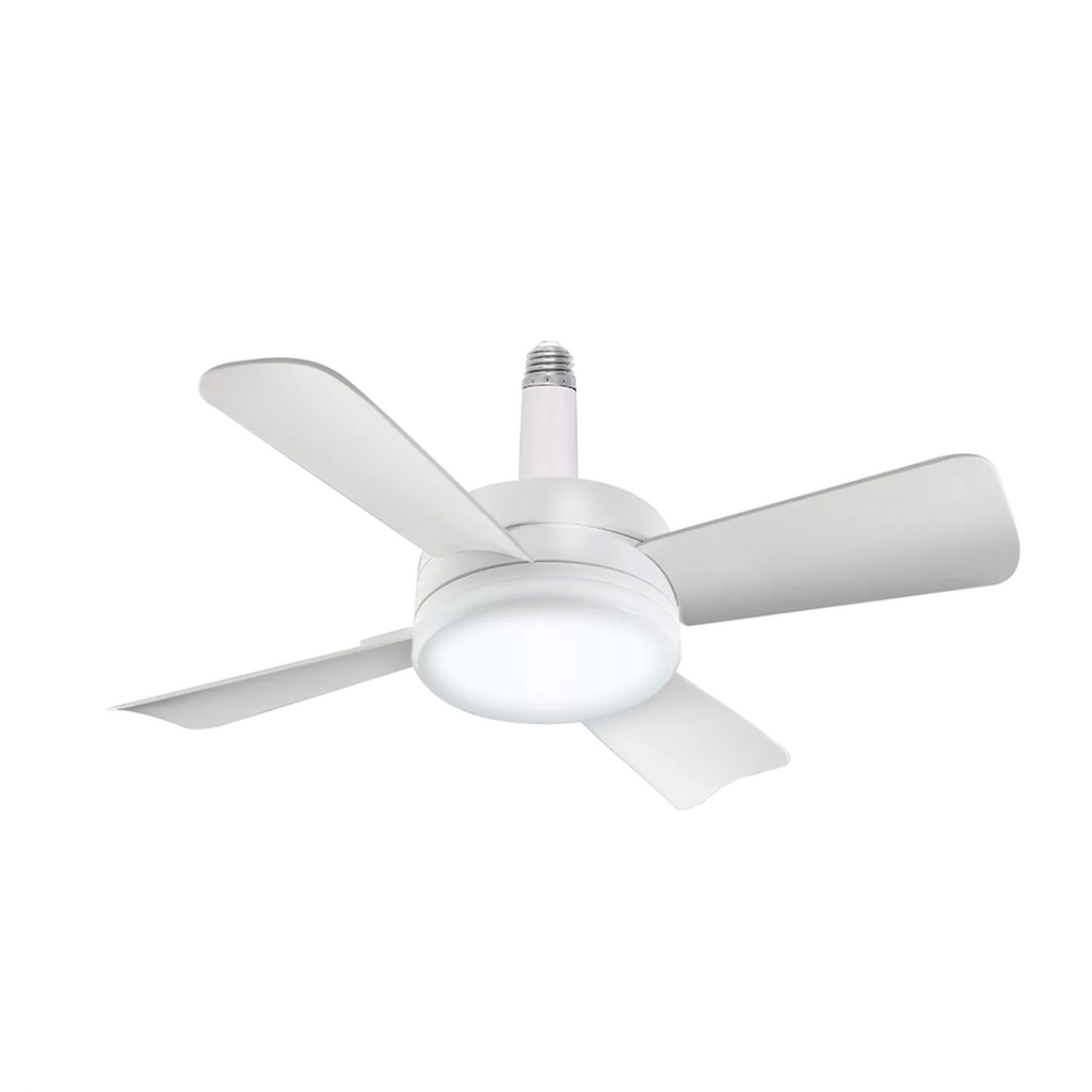 Socket Fan with Light Quiet Ceiling Fan Light 3 Adjustable Fan Speed LED Lights