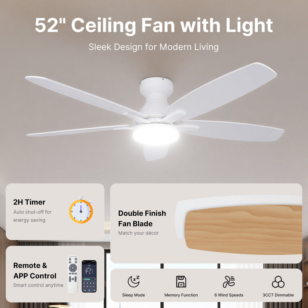 Ceiling Fan with Light 52