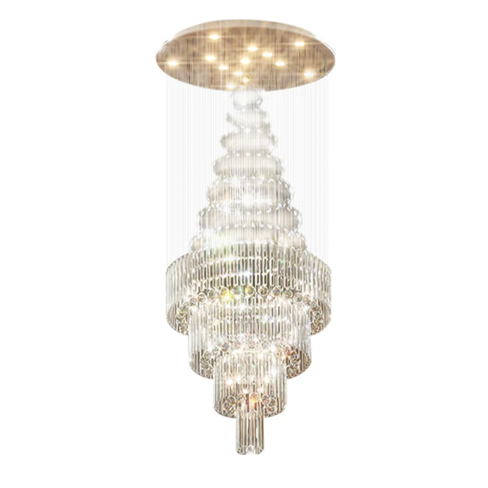 High Ceiling Crystal Raindrop Chandelier by USOR - Australian Chandelier Store