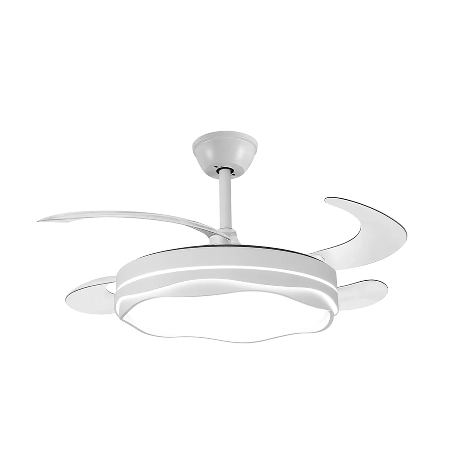 42" Retractable Ceiling Fan with Light & Remote Smart Modern Design CF-4204