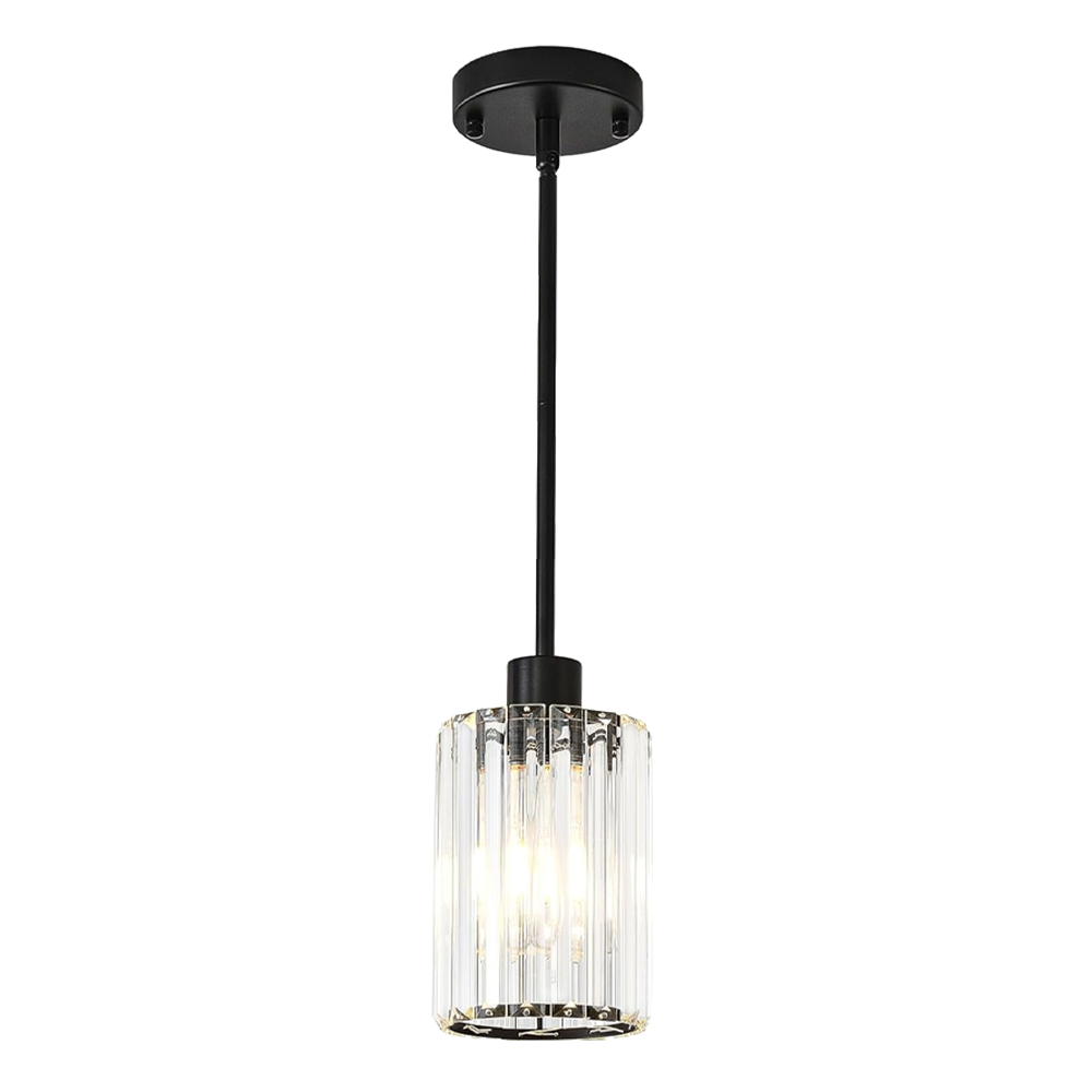 Modern Crystal Pendant Light Mini Chandelier Hanging Lamp Black CL-SCL