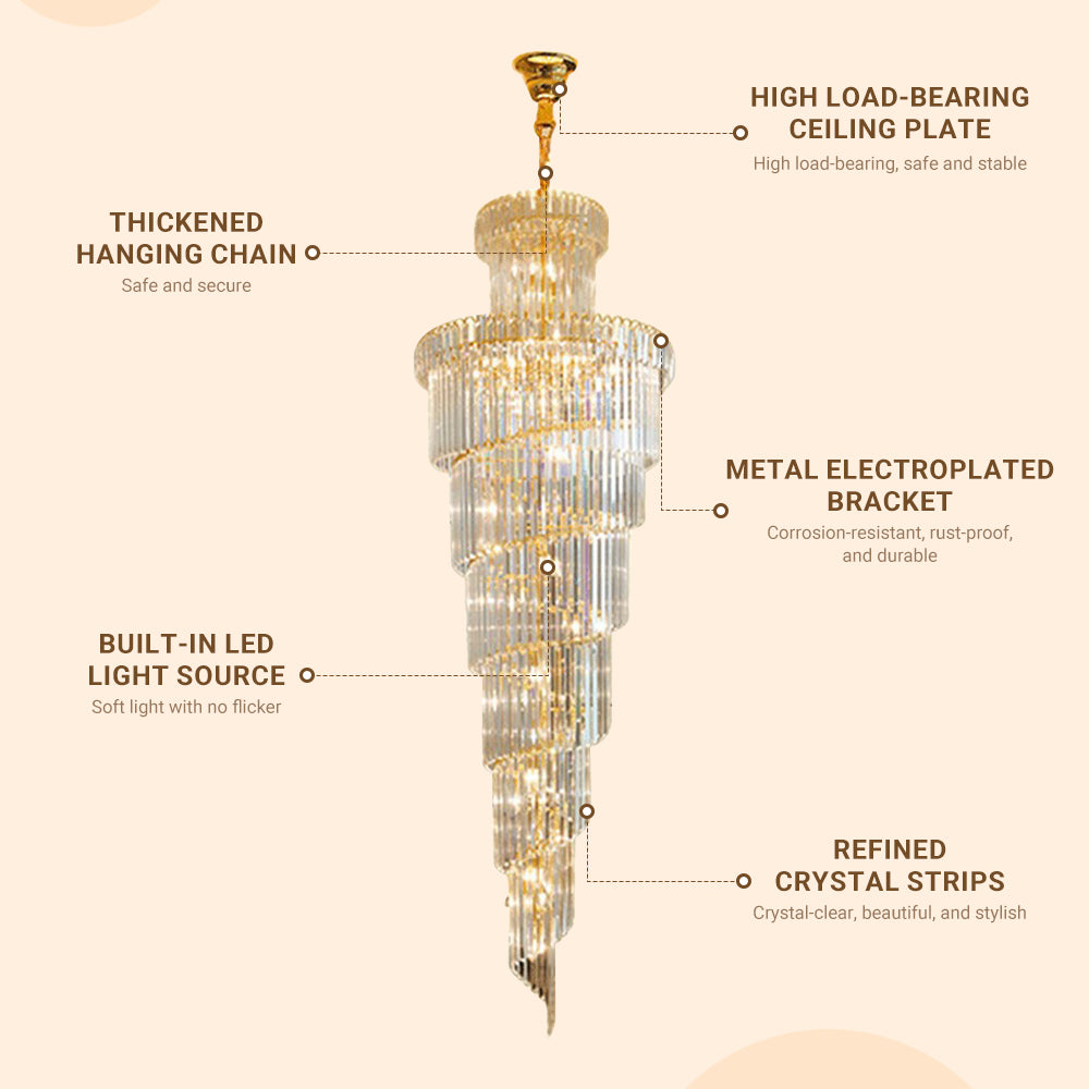 Luxury Spiral Crystal Chandelier by USOR - Australian Chandelier Store