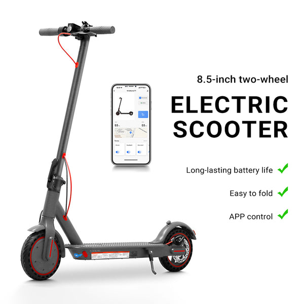 Portable Foldable Electric Scooter 8.5 Inch Non-Pneumatic Tire Adult E Bike APP