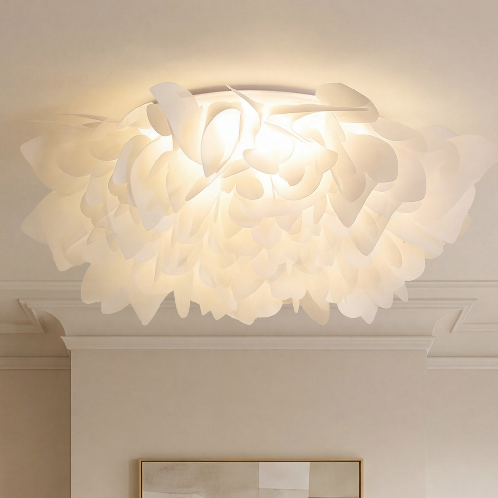 72cm Cream Cloud Petal LED Ceiling Light Modern Minimalist Chandelier CL-CFL72