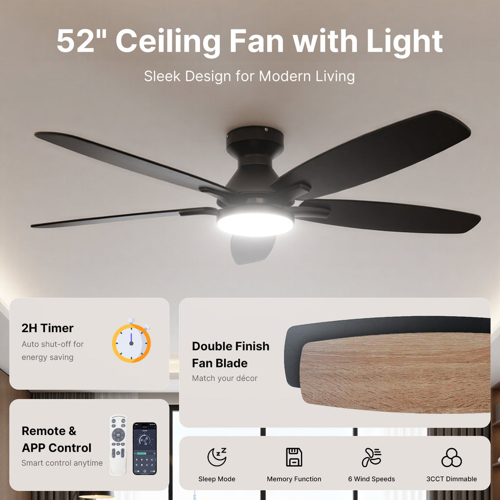 Ceiling Fan with Light 52