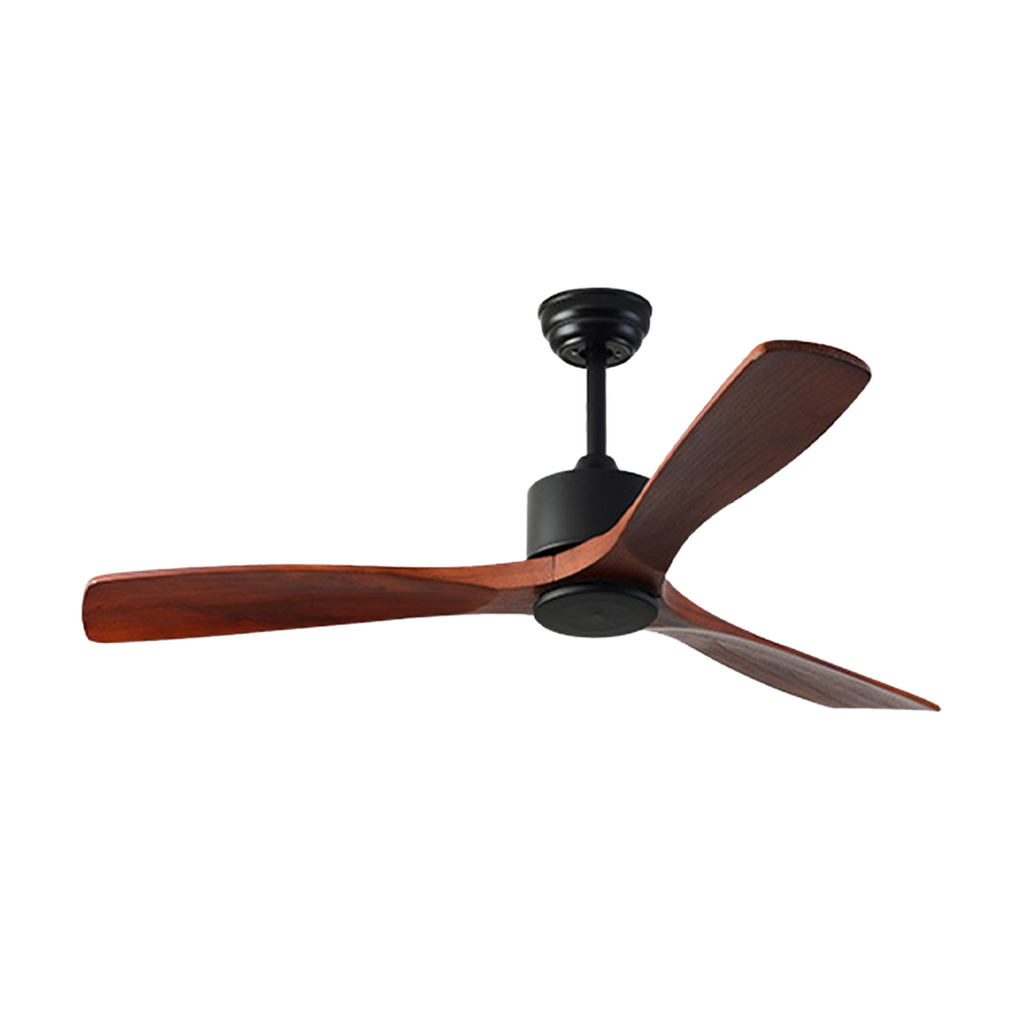 52'' Modern Black&Brown Ceiling Fan with Remote Control DAIGAI-3-W-BrB-52-N