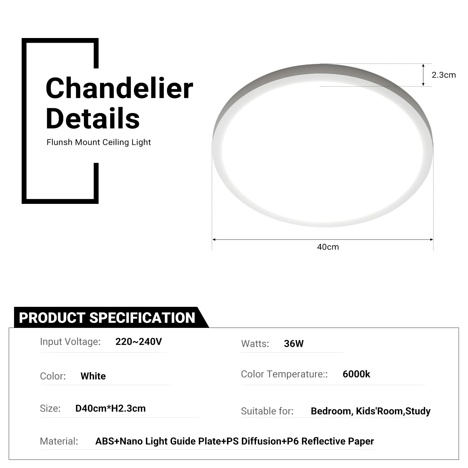 LED Ceiling Down Light Round 26/36W by USOR - Australian Chandelier Store