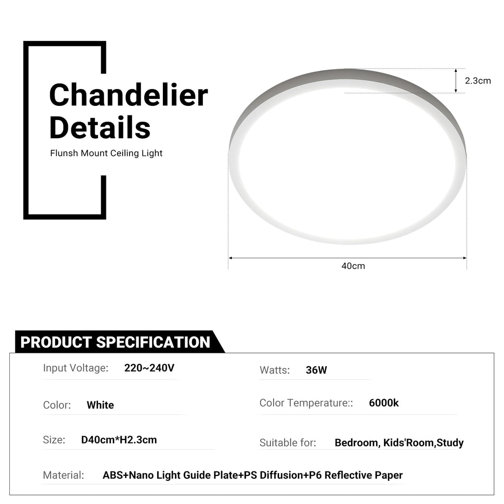 LED Ceiling Down Light Round 26/36W by USOR - Australian Chandelier Store