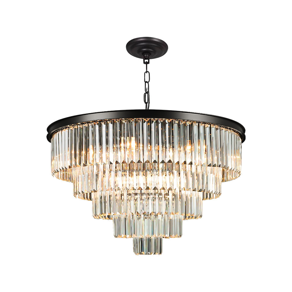 16Lights Crystal Chandelier-Black by USOR - Australian Chandelier Store