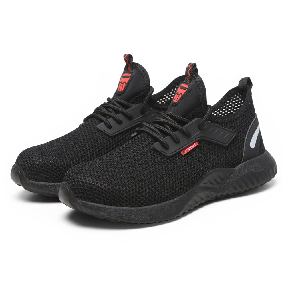 Work Boots Safety Shoes Heavy Duty Pure Black