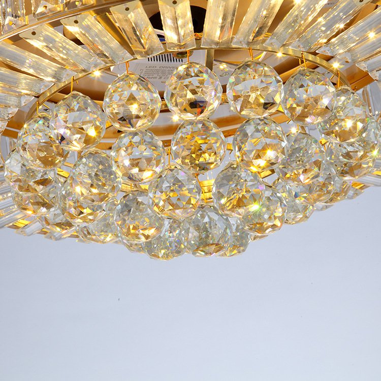 42'' Vintage Gold Ceiling Fan With Crystal Light by USOR - Australian Ceiling Fan Store