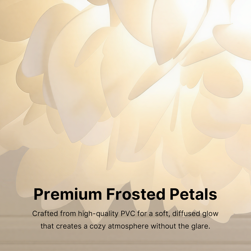 72cm Cream Cloud Petal LED Ceiling Light Modern Minimalist Chandelier CL-CFL72