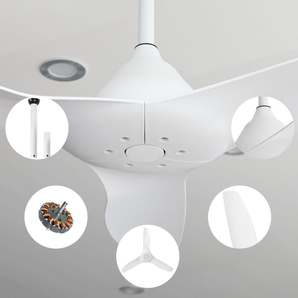 52'' Pure White Ceiling Fan by USOR - Australian Ceiling Fan Store