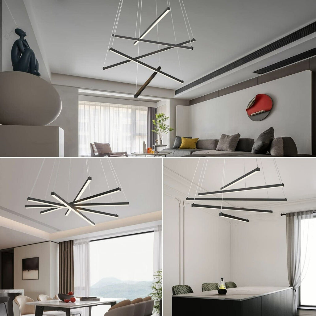 LED 5Bars Modern Chandelier by USOR - Australian Chandelier Store