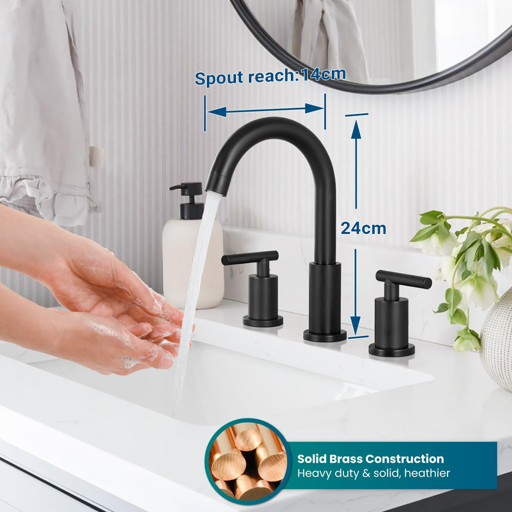 2-Handle Brass Bathroom Mixer Tap by USOR - Australian Furniture & Homeware Store 