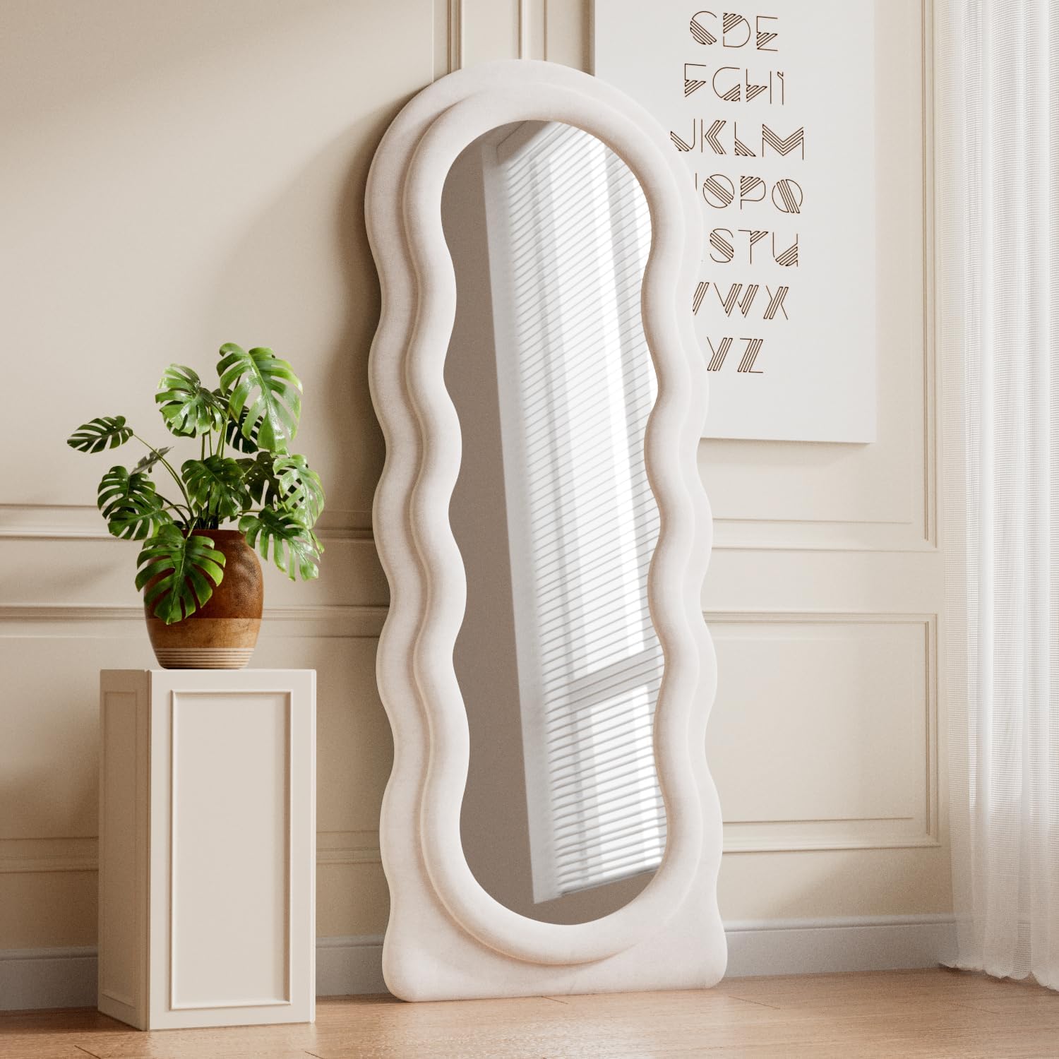 160x60cm Elegance Curvy Full Length Mirror by USOR - Australian Furniture & Homeware Store
