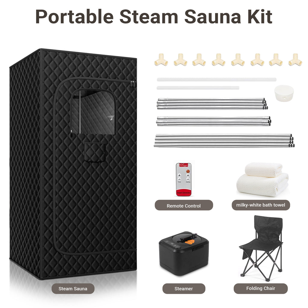 Foldable Sauna Steam Tent 3L Steamer Heating Spa Portable Sauna Box For Home