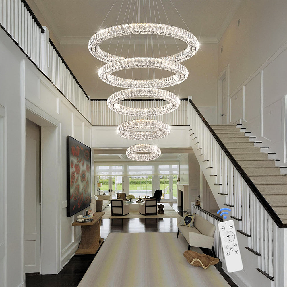 Modern 5 Rings Crystal Chandelier by USOR - Australian Chandelier Store
