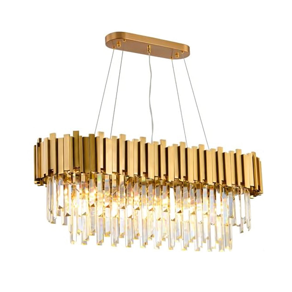 Luxury Crystal Strip Chandelier-Gold by USOR - Australian Chandelier Store
