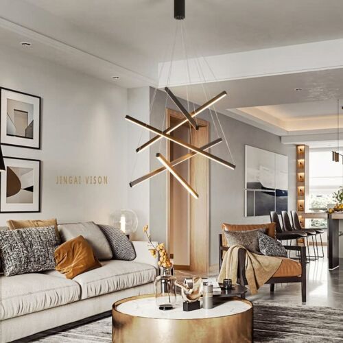 LED 5Bars Modern Chandelier by USOR - Australian Chandelier Store