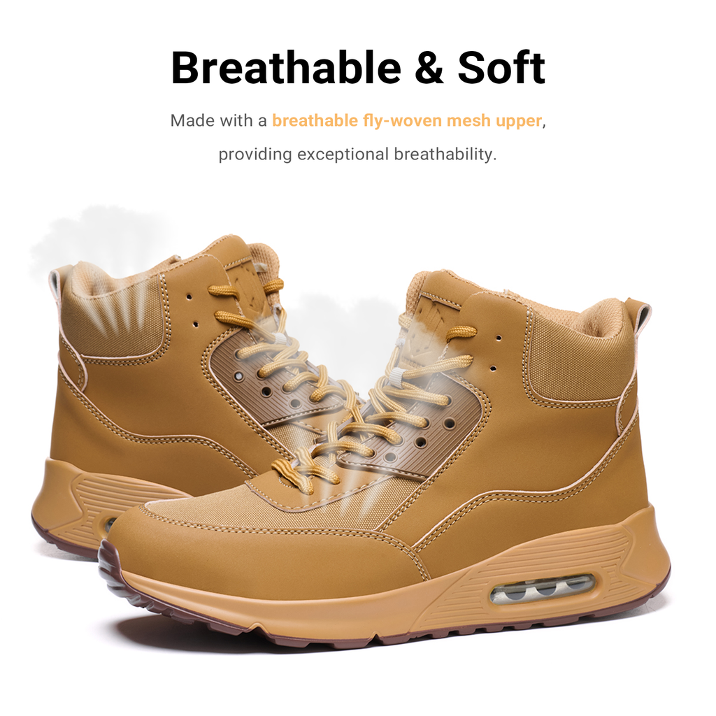 Work Boots Safety Shoes Heavy Duty Wheat