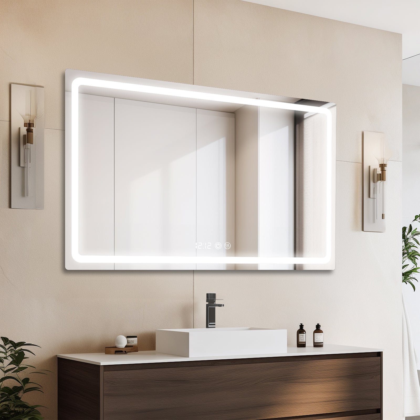 Dimmable Backlit Anti-Fog Bathroom Mirror by USOR - Australian Furniture & Homeware Store