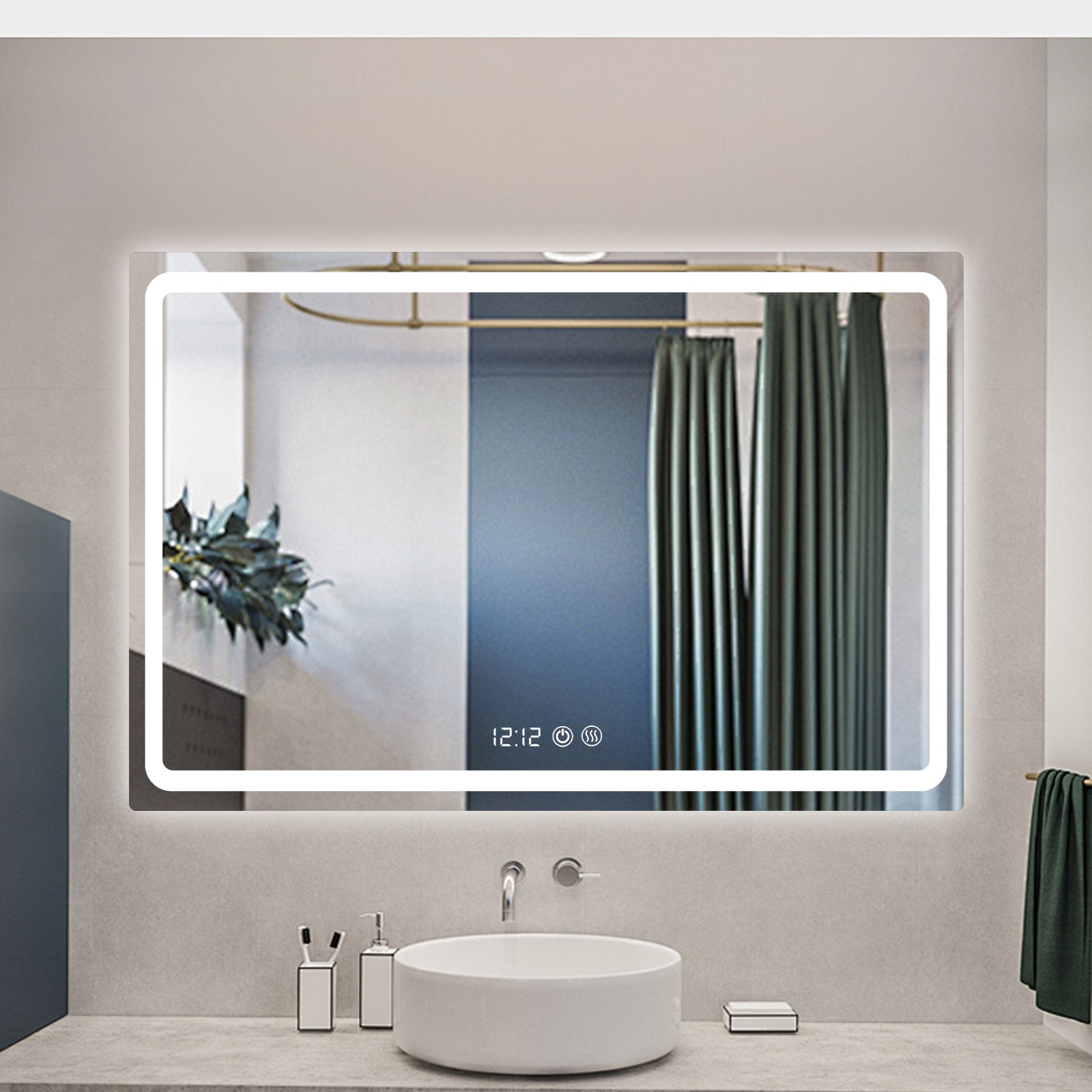 Dimmable Backlit Anti-Fog Bathroom Mirror by USOR - Australian Furniture & Homeware Store