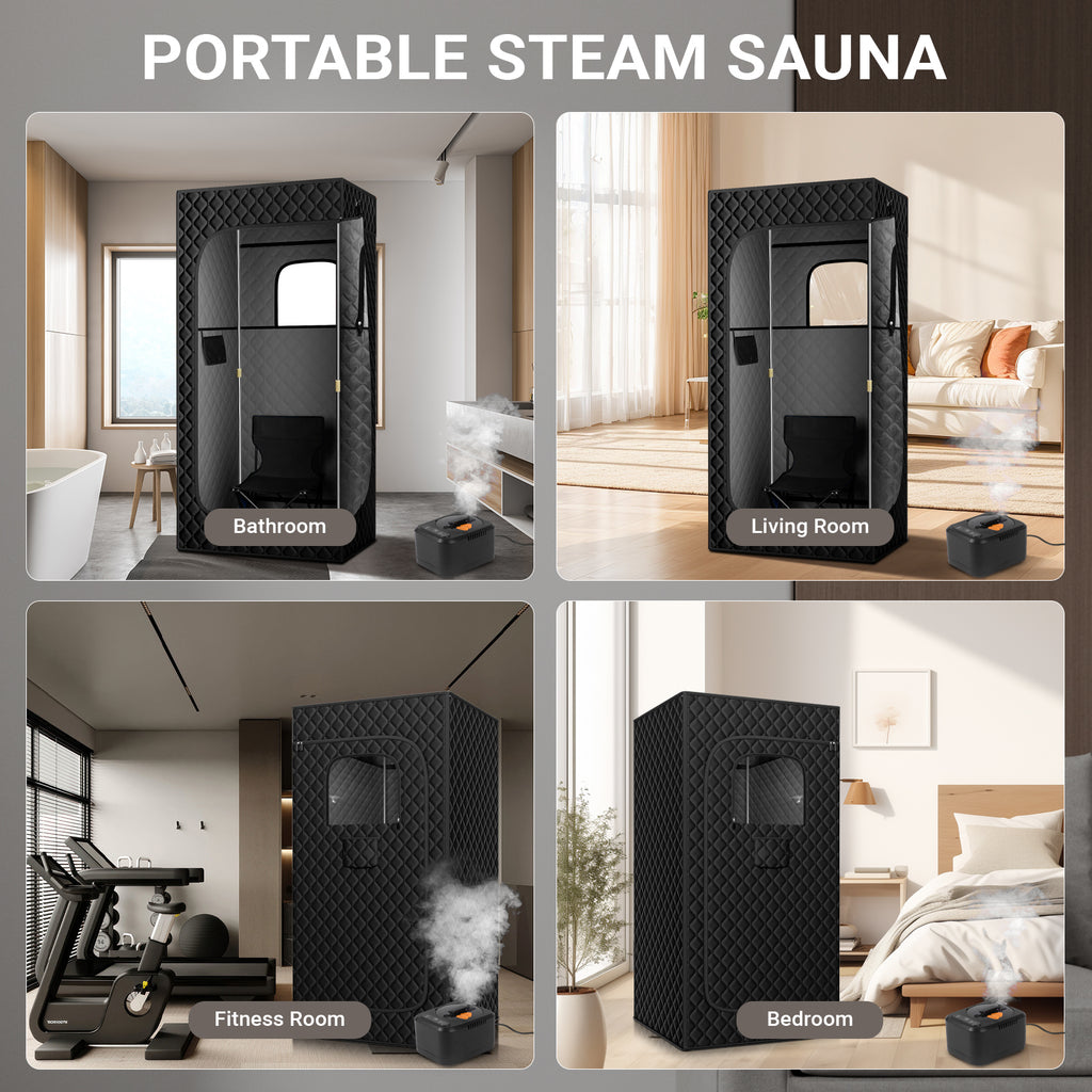 Foldable Sauna Steam Tent 3L Steamer Heating Spa Portable Sauna Box For Home