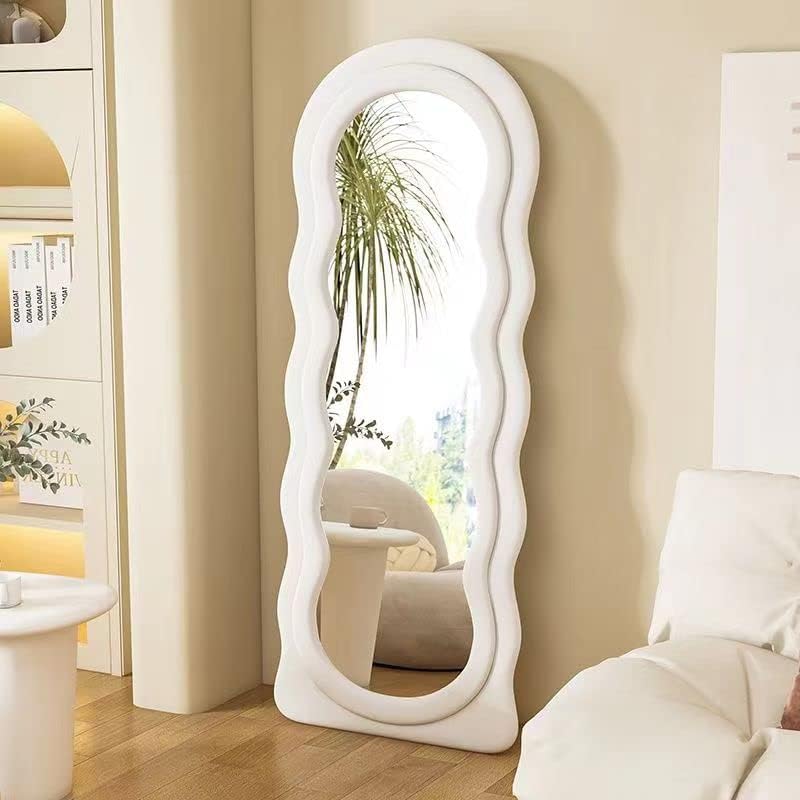 160x60cm Elegance Curvy Full Length Mirror White Floor Mirror Squiggle Full Body