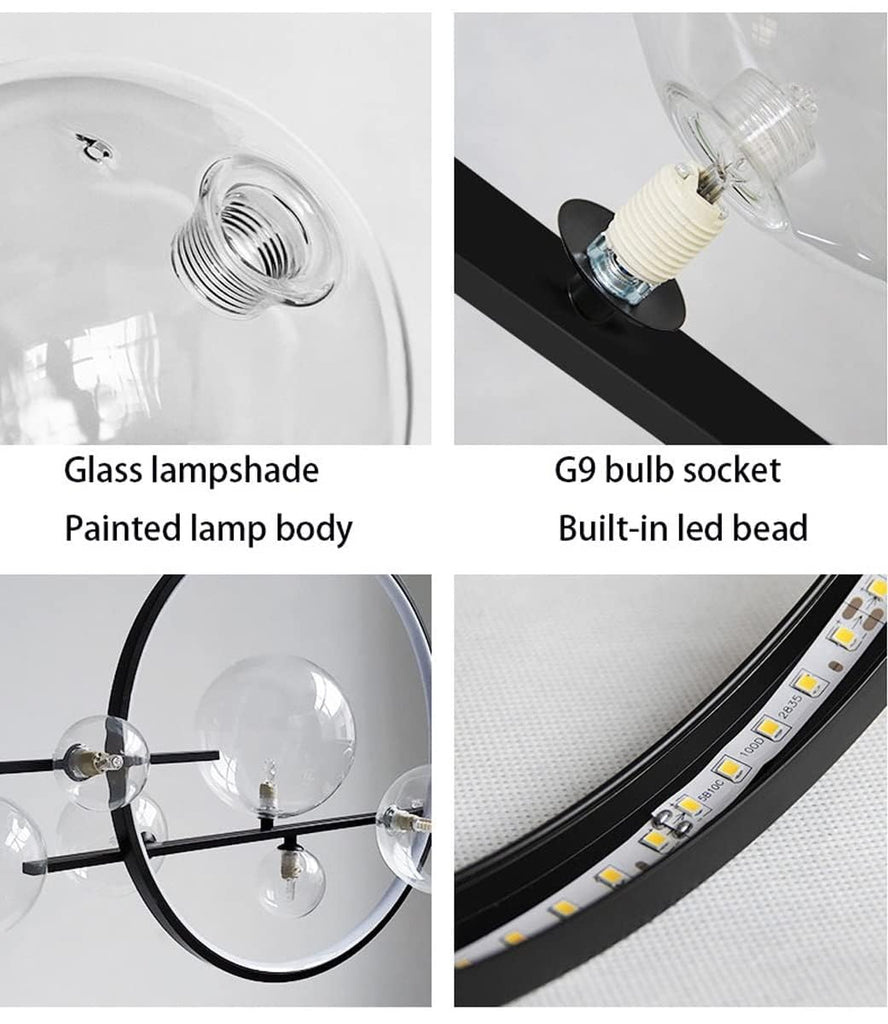 7-Light LED Glass Globe Sputnik Chandelier by USOR - Australian Chandelier Store