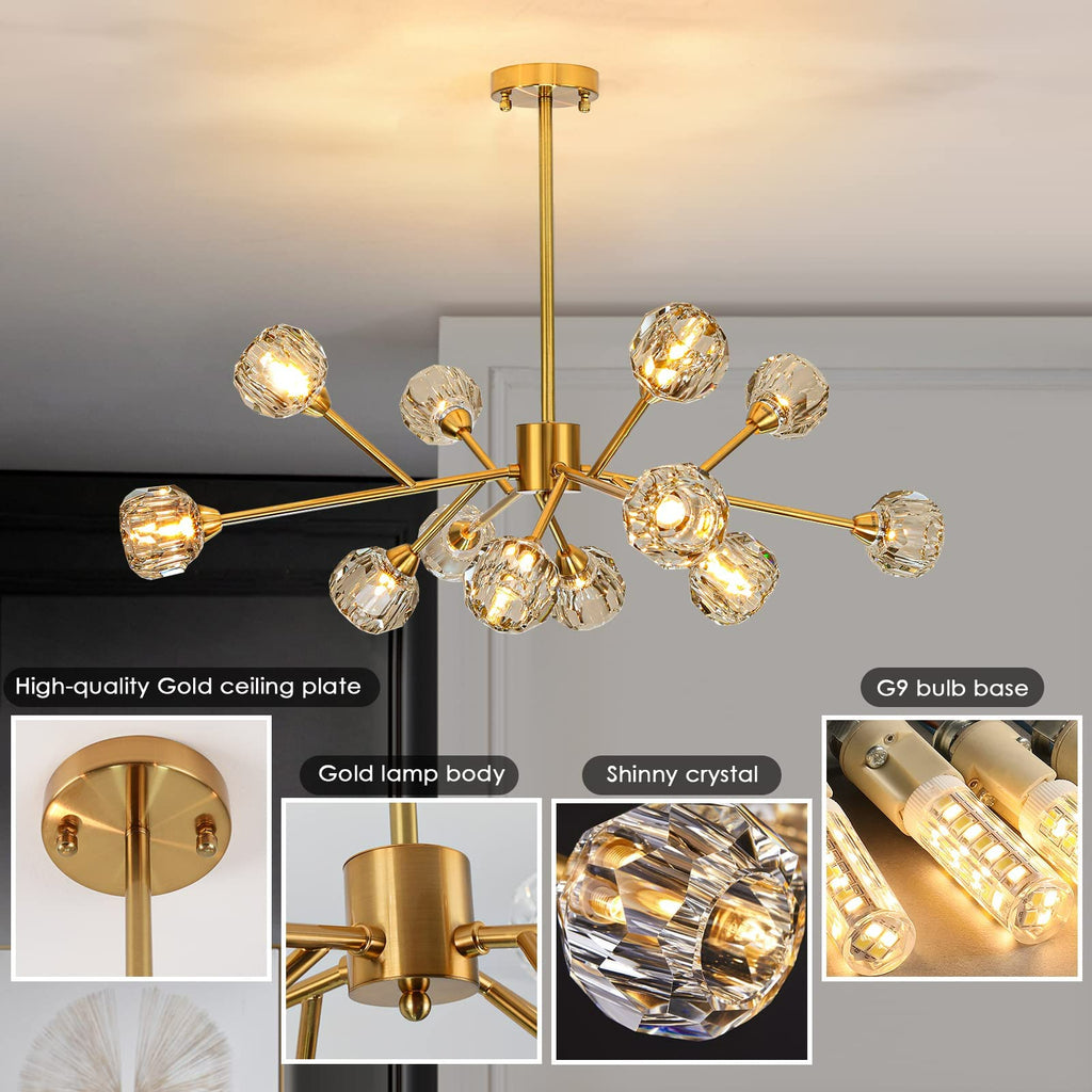 Brass Sputnik Chandelier by USOR - Australian Chandelier Store