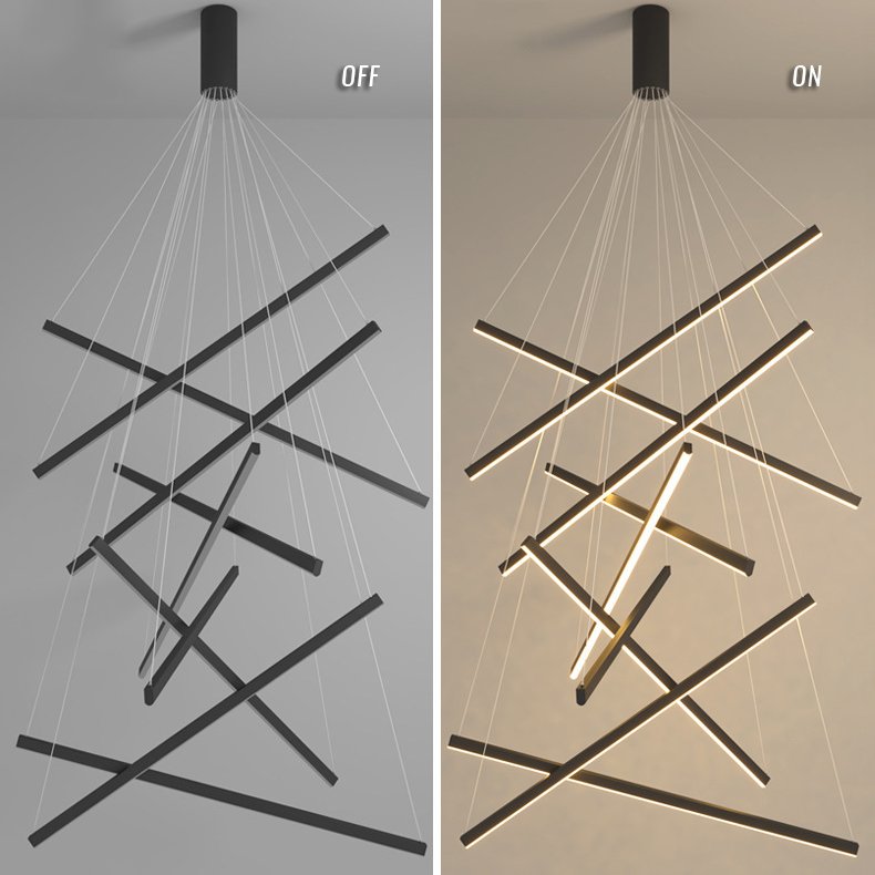 LED 9Bars Modern Chandelier by USOR - Australian Chandelier Store