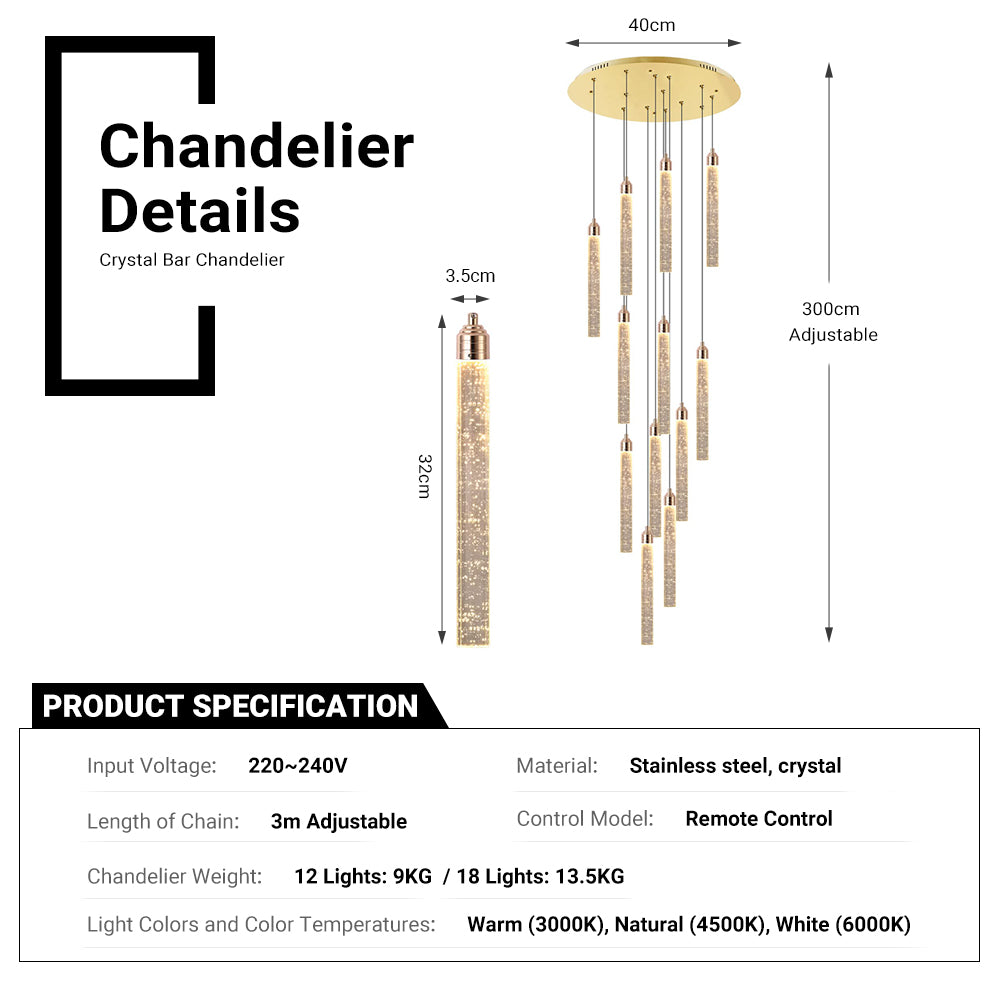 Modern Luxury Gold Crystal Chandelier by USOR - Australian Chandelier Store
