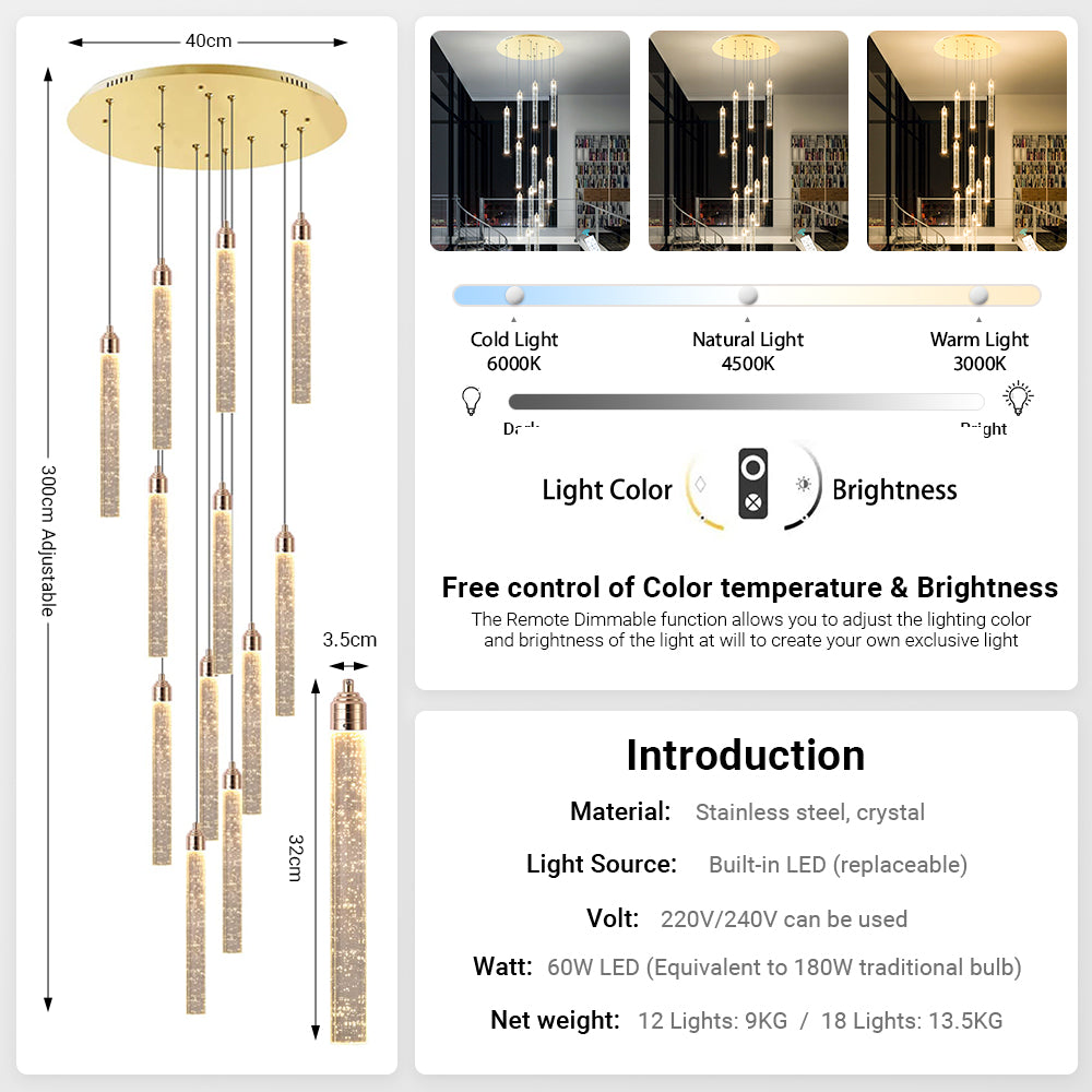 Modern Luxury Gold Crystal Chandelier by USOR - Australian Chandelier Store