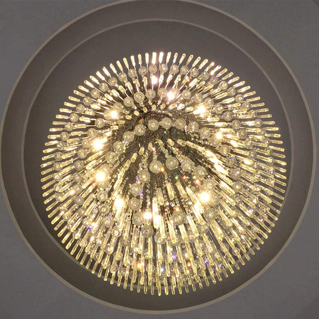 High Ceiling Crystal Raindrop Chandelier by USOR - Australian Chandelier Store