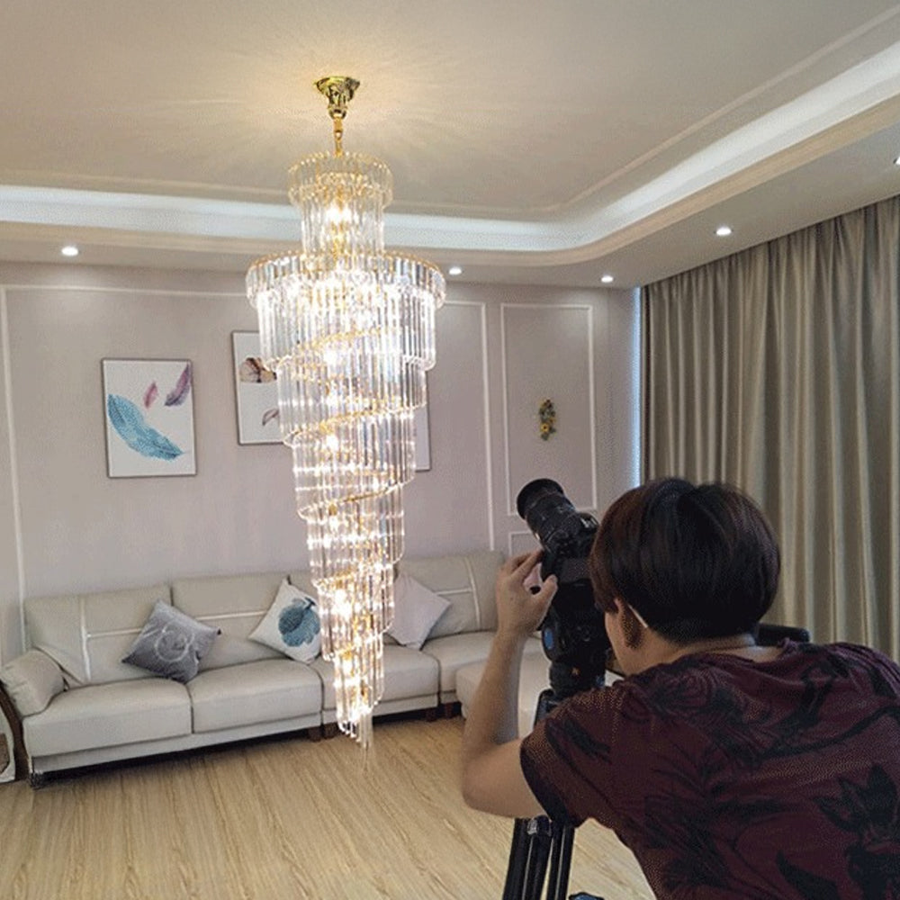 Luxury Spiral Crystal Chandelier by USOR - Australian Chandelier Store