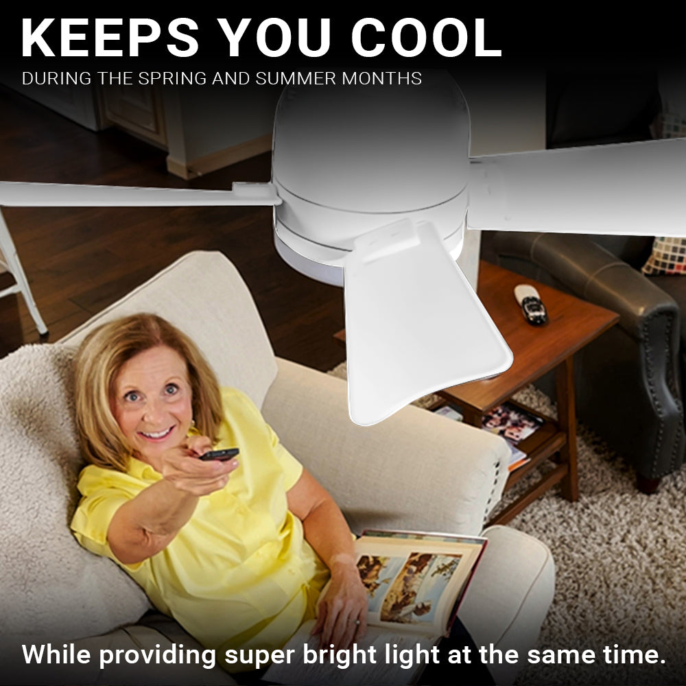 Socket Fan with Light Quiet Ceiling Fan Light 3 Adjustable Fan Speed LED Lights