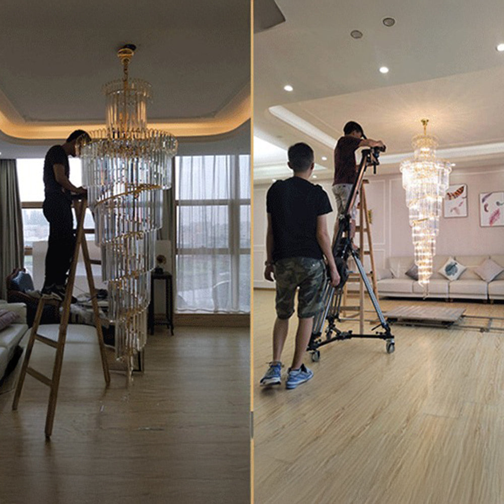 Luxury Spiral Crystal Chandelier by USOR - Australian Chandelier Store
