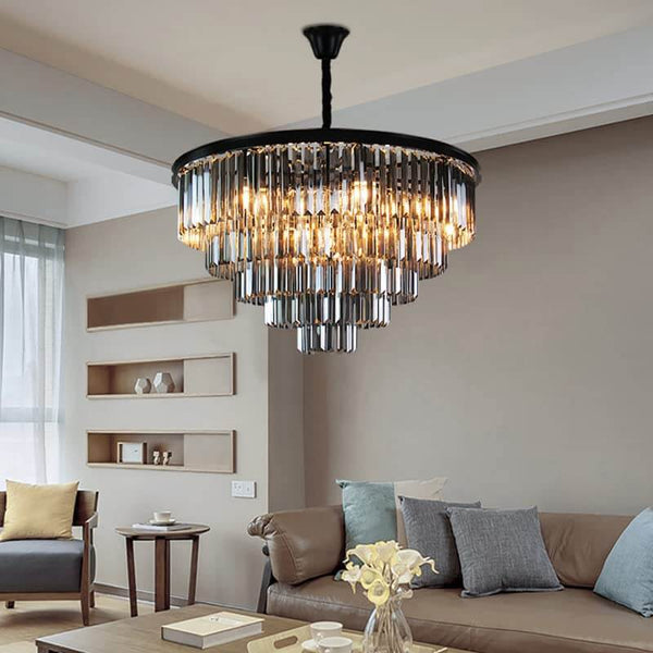 16Lights Crystal Chandelier-Black by USOR - Australian Chandelier Store