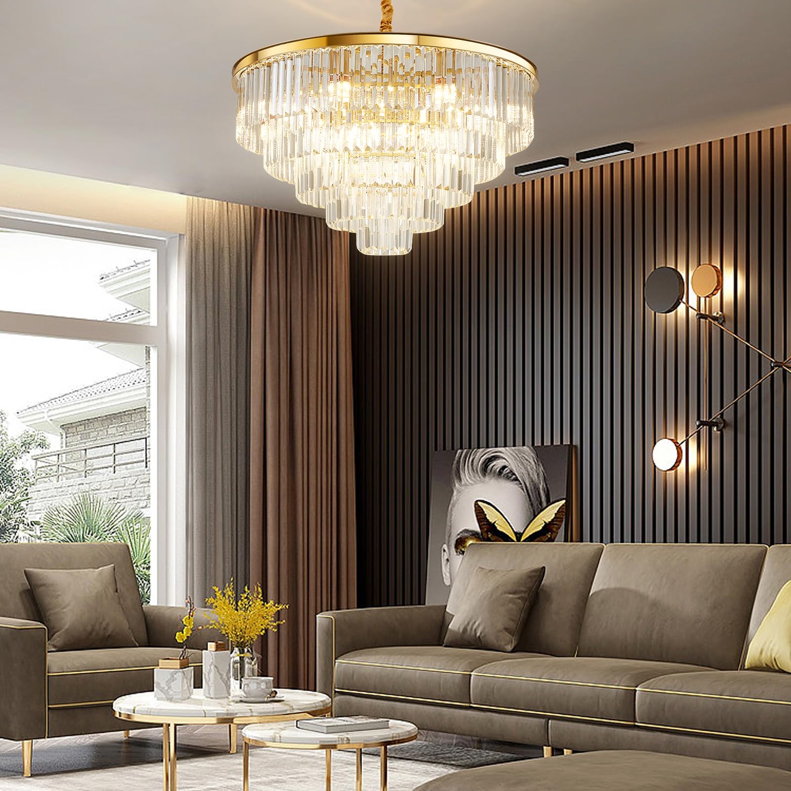 16Lights Crystal Chandelier-Gold by USOR - Australian Chandelier Store
