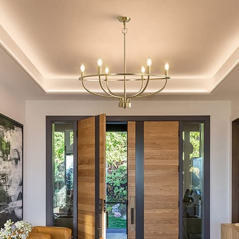 6 Lights Candle Chandelier -Gold by USOR - Australian Chandelier Store
