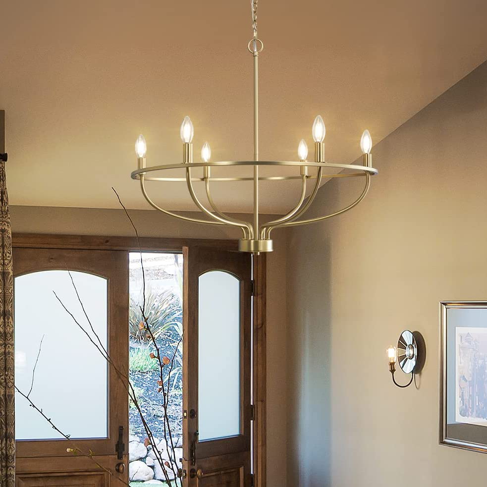 6 Lights Candle Chandelier -Gold by USOR - Australian Chandelier Store