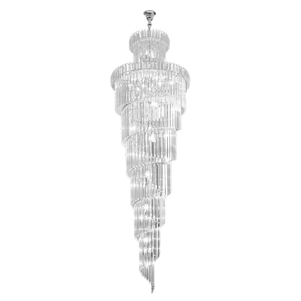 Crystal High Ceiling Chandelier Luxury Modern Spiral Light CL-LCAKE21