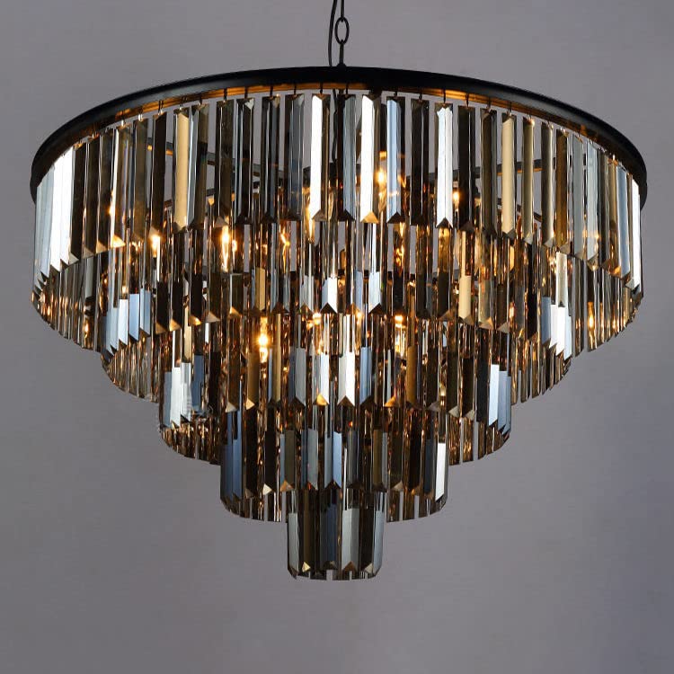 16Lights Crystal Chandelier-Black by USOR - Australian Chandelier Store